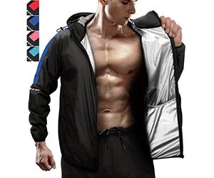 RDX Traje Sauna Mujer Hombre Adelgazante, Reach Oeko Tex 100 Certificado, Sudor Chándal con Capucha, Trajes de Sudoración Deportiva Fitness Boxeo Yoga Running Gimnasio, Conjunto de Pantalón Superior