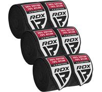 RDX Vendas Boxeo Guantes Interiores, 4,5 Metros 180 Pulgadas Elástico Correa de Muñeca Soporte Cinta, Vendaje Envolturas Protector, Muay Thai MMA Kick Boxing Artes Marciales Entrenamiento Hand Wraps