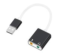 Rdxanc Adaptador de sonido USB, tarjeta de sonido externa para PC y portátil, adaptador de micrófonos USB a 3,5 mm para altavoz de auriculares
