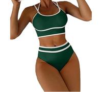 Rdxanc Conjunto de traje de baño de cintura alta con control de vientre para mujer con correa ajustable, trajes de baño de dos piezas para surf, natación, tomar el sol y bañarse en la piscina