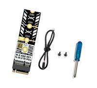 Rdxanc Convertidor térmico para tarjetas de red a discos duros NVMe que permite una conexión estable y gestión del calor, convertidores de ranura WiFi