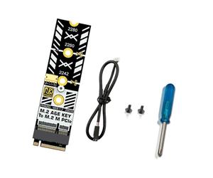 Rdxanc Convertidor térmico para tarjetas de red a discos duros NVMe que permite una conexión estable y gestión del calor, convertidores de ranura WiFi