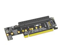 Rdxanc Eficiente tarjeta adaptadora PCIe 16X 5.0 doble NVMe para PC de escritorio, fácil instalación y transferencia de datos superior a 32 Gbps NVMe de alta velocidad