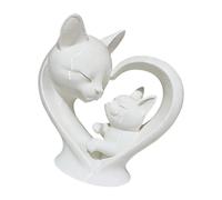 Rdxanc Estatuas de gatos madre e hijo, esculturas de animales, figuras de gatos, adorno para sala de estar, estantería, mesa auxiliar, estatuas de madre y gatos