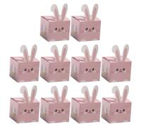 Rdxanc Paquete de 10 elegantes cajas de dulces de conejos de Pascua para niños, suministros de fiesta y decoraciones de primavera