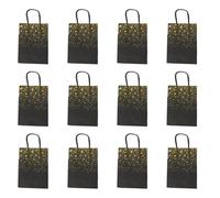 Rdxanc Paquete de 12 bolsas de papel Hotfoil para envolver y regalos de fiesta, elegantes bolsas de compras al por menor con asa, soportes para caramelos