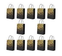 Rdxanc Paquete de 12 bolsas de papel Hotfoil para envolver y regalos de fiesta, elegantes bolsas de compras al por menor con asa, soportes para caramelos