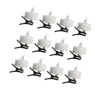 Rdxanc Paquete de 12 velas LED sin llama con clip parpadeante para decoración de mesa, fiestas, bodas, celebraciones