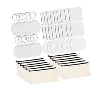 Rdxanc Paquete de 144 bolsas de maquillaje por sublimación, bolsas con cremallera, rectangulares y circulares, kits de fabricación de llaveros, como lo muestra la imagen, as the picture shows