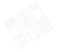 Rdxanc Paquete de 3 reglas flexibles para plantillas de álbumes de recortes con compatibilidad multiherramienta