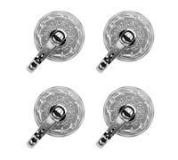 Rdxanc Paquete de 4 ganchos de ventosa vintage ondulados para baño, ABS y gancho de acero para puerta de cristal y Windo