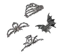 Rdxanc Paquete de 4 pinzas para el pelo de murciélago con temática de Halloween, accesorios de peinado para mujeres, adolescentes, disfraces de vacaciones