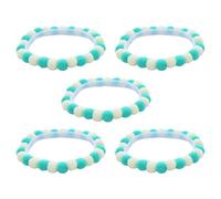 Rdxanc Paquete de 5 collares para mascotas con pompones coloridos, collar ajustable para gatos, collar para perro, para festivales, fiestas de cumpleaños