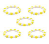 Rdxanc Paquete de 5 collares para mascotas con pompones coloridos, collar ajustable para gatos, collar para perro, para festivales, fiestas de cumpleaños