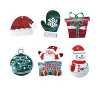Rdxanc Paquete de 6 bolsas de Navidad elegantes bolsas de plástico para envolver regalos de vacaciones, bolsas de regalo para reuniones familiares