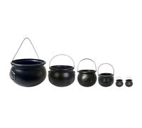Rdxanc Paquete de 6 cubos de caldero negro para dulces de bruja para decoración de fiesta de Halloween