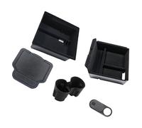 Rdxanc Solución esencial de almacenamiento para consola central de vehículos, bandeja organizadora de ABS para automóviles, instalación simple para vehículos eléctricos, fuerte