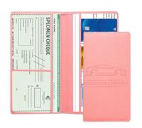 Rdxanc Soporte para tarjeta de registro de automóvil y seguro, organizador de compartimento para documentos de licencia de vehículo, accesorios interiores de automóvil para mujeres, hombres