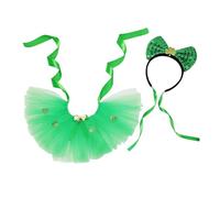 Rdxanc StPatricks Day - Falda para disfraz de mascota, diadema para gato, perro, festival, fiesta, día nacional irlandés, celebración, gato, perro, accesorios para fotos
