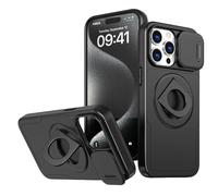 Rdyi6ba8 Funda Anillo Giratorio Magnético Soporte para iPhone 15 Pro MAX,Protección de la cámara,360° Ring Soporte de Funda Protección para iPhone 15 Pro MAX,Negro