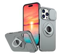 Rdyi6ba8 Funda Anillo Giratorio Magnético Soporte para iPhone 16 Pro MAX,Protección de la cámara,360° Ring Soporte de Funda Protección para iPhone 16 Pro MAX,Gris