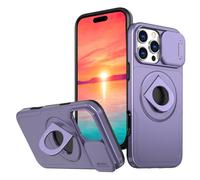 Rdyi6ba8 Funda Anillo Giratorio Magnético Soporte para iPhone 16 Pro,Protección de la cámara,360° Ring Soporte de Funda Protección para iPhone 16 Pro,Morado