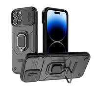 Rdyi6ba8 Funda Anillo Giratorio Soporte para iPhone 16 Pro MAX,Protección de la cámara,360° Ring Soporte de Funda Protección para iPhone 16 Pro MAX,Negro