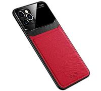 Rdyi6ba8 Funda Compatible con iPhone 12 Pro MAX, Carcasa Ultra Delgado De Piel PU y Silicona Suave TPU Cover Case Carcasa para iPhone 12 Pro MAX, Rojo