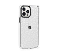 Rdyi6ba8 Funda Compatible con iPhone 14 Pro MAX, Carcasa Silicona Transparente Protector TPU Airbag Anti-Choque Ultra-Delgado Case 3D Modelo de Diamante Funda para iPhone 14 Pro MAX,Blanco