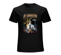Re-Animator Fantasy Horror 1970's Film Movie Men T-Shirt Black Unisex Tops Casual tee L