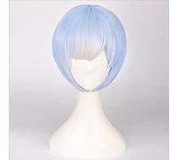 Re: La vida en un mundo diferente de Zero Graduated Ram Rem Cosplay Peluca para mujer Corta Recta Rosa Azul Anime Peluca Rem
