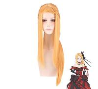 Re: La vida en un mundo diferente de Zero Priscilla Barielle Pelucas de cosplay Peluca de pelo sintético largo y recto amarillo Juego de roles Hallowe