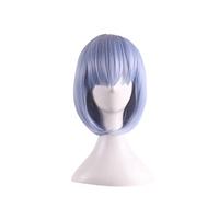 Re:Life In A Different World Anime Blue Pink Short Bob Wigs For Women Synthetic Hair Halloween Costume Cosplay Wig + Wig Cap OneSize Blue