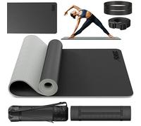 RE:SPORT Esterilla de yoga con bolsa de transporte, antideslizante, sin sustancias nocivas, con correa de transporte, sin ftalatos, 183 x 61 x 0,6 cm