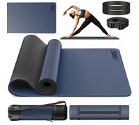RE:SPORT Esterilla de Yoga, Pilates Antideslizante | Colchoneta de Gimnasia | Alfombrilla de Fitness y Deporte con Correa | 183 x 61 cm x 0,6 cm