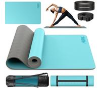 RE:SPORT Esterilla de Yoga, Pilates Antideslizante | Colchoneta de Gimnasia | Alfombrilla de Fitness y Deporte con Correa | 183 x 61 cm x 0,6 cm