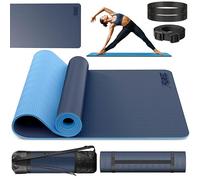 RE:SPORT Esterilla de yoga sin ftalatos | Esterilla de gimnasia antideslizante | Esterilla de fitness sin sustancias nocivas | Esterilla de entrenamiento con correa de transporte sin ftalatos 183 x 61