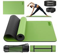 RE:SPORT Esterilla de yoga sin ftalatos | Esterilla de gimnasia antideslizante | Esterilla de fitness sin sustancias nocivas | Esterilla de entrenamiento con correa de transporte sin ftalatos 183 x 61