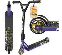 RE:SPORT Patinete de acrobacias Revo para niños y adultos con soporte, patinete profesional de 100 mm, ruedas de poliuretano y barra en Y, patinete de acrobacias, patinete ABEC 9, rodamientos de bolas