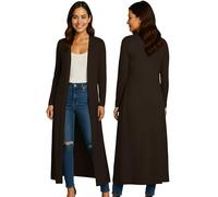 Re Tech UK - Chaleco largo para mujer, cuello y manga larga, estilo boyfriend/ligero, 48-50