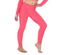 Re Tech UK Leggings elásticos para niña - Largo hasta el Tobillo - Licra Brillante - Colores Fluorescentes - Rosa Fluorescente - 5-6 años