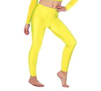 Re Tech UK Leggings elásticos para niña - Largo hasta el Tobillo - Licra Brillante - Colores Fluorescentes - Amarillo Fluorescente - 11-12 años
