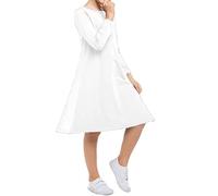 Re Tech UK Vestido de Patinadora Oscilante para Niñas de Manga Larga Top Acampanado Uniforme Escolar Infantil Disfraz Vestidos Elegantes Fiesta Formal 3-4 5-6 7-8 9-10 11-12 13 Años Invierno