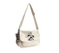 Re0 Rem and Ram - Bolso bandolera de lona con diseño de anime, informal, ligero, para estudiantes, correa de hombro ajustable, 11 x 27 x 30 cm, Tipo 9, 11x27x30cm
