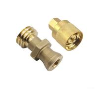 Re7141m Adaptador de conector de propano para carretilla elevadora de latón para tanques de 20 libras, 33 libras, 43 libras, conexión rápida, válvula macho, acoplador de línea de gas industrial