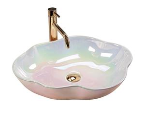 Rea Akoya Pearl Lavabo sobre Encimera Baño 500 x 380 x 130 mm Cerámica (Perla)
