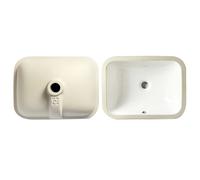 Rea Anabel lavabo 46.5x35.5 cm rectangular bajo encimera blanco brillante REA-U0624