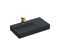 Rea Archi lavabo 75x43 cm rectangular sobre encimera gris/piedra REA-U4303