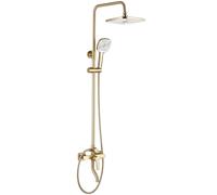 Rea Argus conjunto bañera/ducha a pared con rociador con efecto lluvia oro REA-P7841