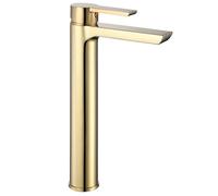 Rea ARGUS GOLD GRIFO DE LAVABO ALTO Mezclador de baño de latón Grifo monomando de lavado a mano ajustable en frío y caliente (Oro)
